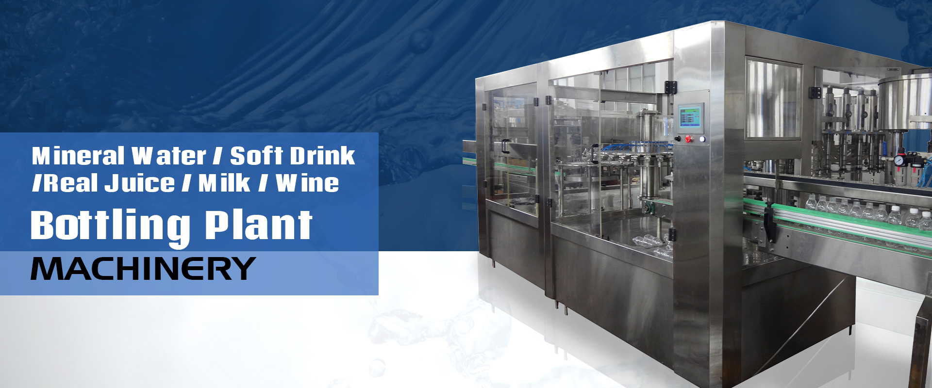 Mineral Water / Soft Drink / Real Juice / Milk / Wine Bottling Plant And Machinery In Ras El Matn